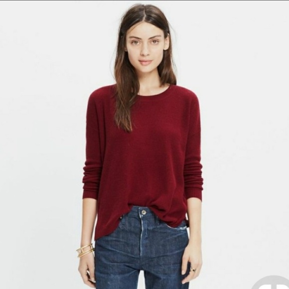 Madewell Tops - Madewell Burgundy Sweatshirt Size Medium